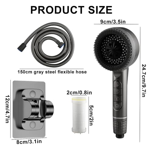 Pommeau de douche 4 modes avec flexible pour spa à la maison - 3