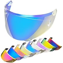 Replacement Helmet Visor for New K3 Size S, M, L, Motorcycle Helmet Shield Faceshield Visor Lens Compatible with AGV K3 DOTE2206 Helmet Revo Clear Blue