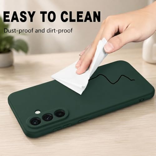 Image of Back Cover Compatible with Samsung Galaxy A37 5G | Full Camera Protection | Premium Liquid Silicon Case | Flexible Bumper Case for Samsung Galaxy A37 5G (Green)