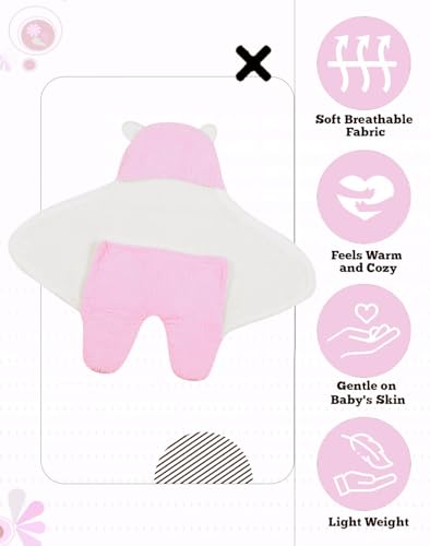 Image of New Born Multi-Purpose Baby Boy's and Baby Girl's Blanket and Sleeping Bag (Pink 0-6 Months)