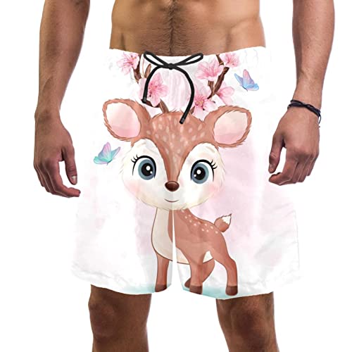 Maillots de bain hommes JDEZ short de plage floral cerf