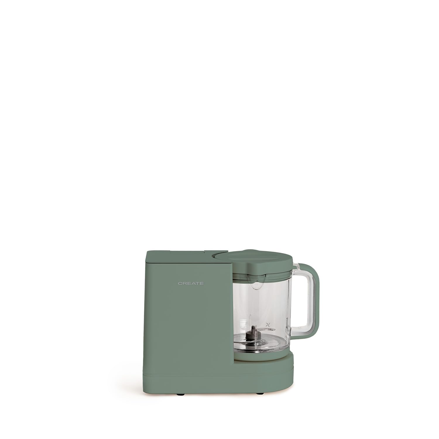 CREATE/BABY CHEFBOT/Multifunktionaler Sterilisator und Küchenroboter für Babys Salbeigrün/BPA-frei, 6 Funktionen, programmierbar, doppelte Höhe für Babyflaschen, 700W