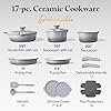 CAROTE 17Pcs Titanium Cookware Set, Pots and Pans Set Non Stick, Kitchen Cooking Set with Detachable Handle, Non Toxic Induction Cookware, Dishwasher/Oven Safe #1