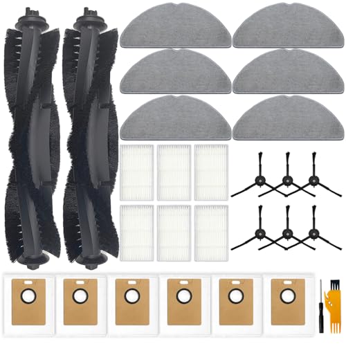 Image of 26 piece Accessories for Tapo RV30 Max Plus / RV30 Max / RV20 Max Plus vacuum cleaner, 2 Main Brushes, 6 Filters, 6 Mop Pad, 6 Bust Bags, 6 Side Brushes, for Tapo RV30 Max Plus Replacement