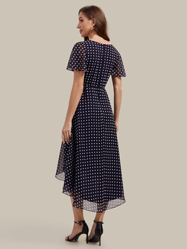 Robe d'invitée mariage fluide coupe asymétrique évasée - 2