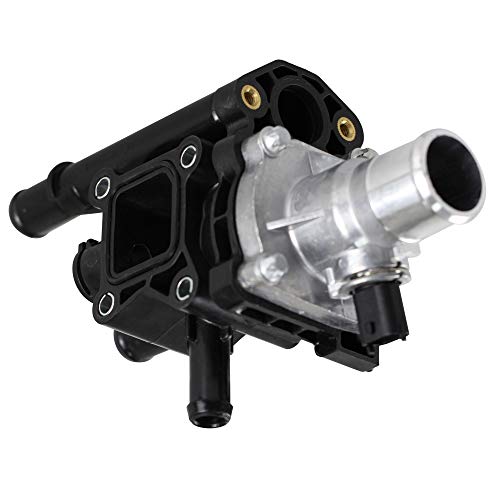 MYSMOT 902-033 25192228 Engine Coolant Thermostat Housing w/Sensor Gasket Compatible with 2011-2016 Chevrolet Cruze / 2012-2017 Chevrolet Sonic / 2013-2017 Chevrolet Trax