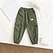 BXJX Boys Cargo Pants Casual Solid Color Outdoor Trouser with Multi Pockets Soft Fashion School Pants for Boys 2-12 Years Plus Size Outfits Green 5 Years