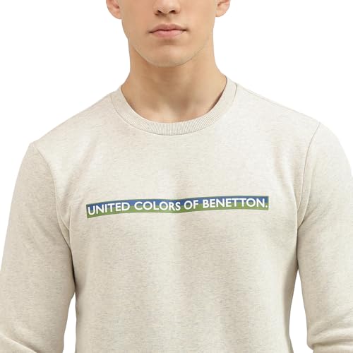 Image of United Colors of Benetton Men's Printed Hooded Neck Regular