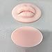 2 Pieces 3D Tattoo Practice Lips Module Open Mouth with Teeth, Soft Silicone Realistic Tattoo Fake Skin, Microblading Practice Skin for Semi Permanent Make Up Supplies (2pcs, Beige)