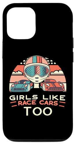 Girls Like Race Cars Too Racing  `FbJ[[^[X|[c X}zP[X iPhone 12/12 Pro p