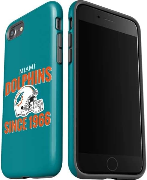 Skinit Pro Phone Case Compatible with iPhone SE - Officially Licensed NFL Miami Dolphins Helmet Design Teal