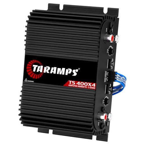 Taramps TS 400x4 2 Ohms Black Multichannel Stereo Amplifier 400 Watts Rms, 4 Channels, Full Range, Car Audio Digital 2 Bridged Channel, Crossover High/Low Pass, with RCA and Automatic High Level Input by Taramp's - Image 5