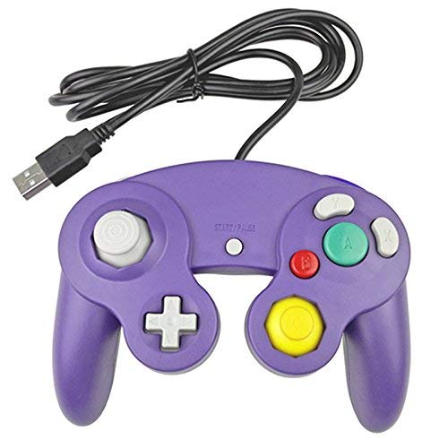 RUITROLIKER USB Wired Controller Gamepad für GameCube NGC PC/Mac Lila