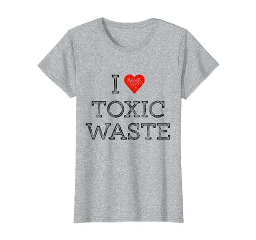 I Love Toxic Waste Shirt Red Heart Tee Classic 80's Movie T-Shirt