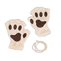 Scaldamani Invernali Con Toppe Zampe Di Gatto - 2 Paia, Morbidi, Lavabili, Nero E Grigio - Foto 2