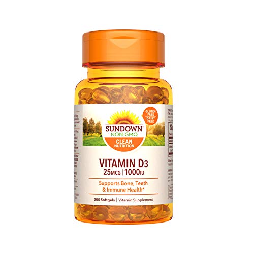 Vitamina D 2000UI - 200 Cápsulas, Sundown Naturals