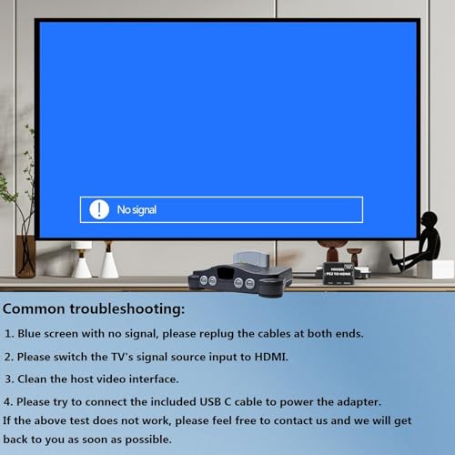 image for HOXIBSL PS2 to HDMI Converter Adapter,with 3.5mm Audio Jack.HDMI Cable
