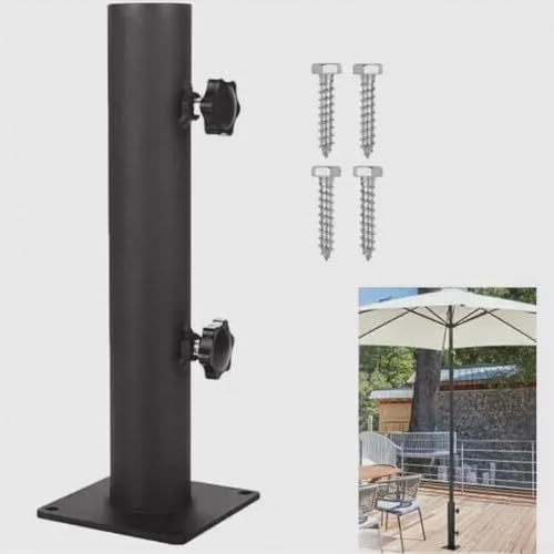 Support de parapluie en acier robuste pour montage extérieur de terrasse