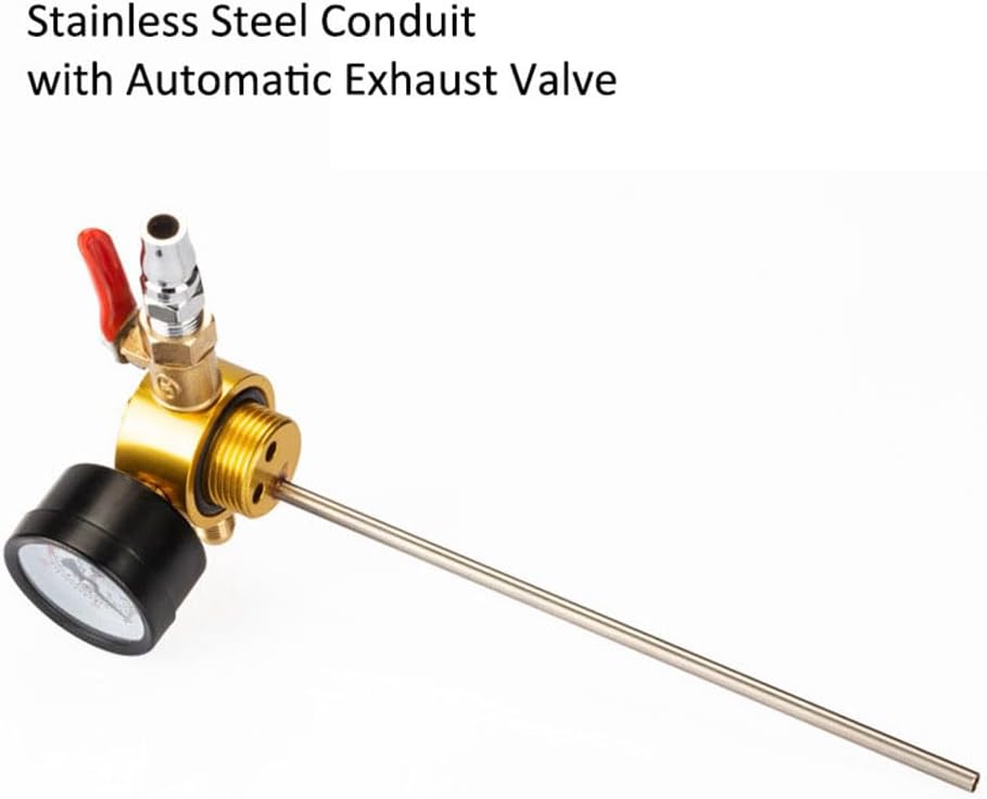 AC Flush Kit Air Conditioning System Clean Canister with Real-time Monitoring Pressure Gauge & Relief Valve AC Flushing Tool Set for Air Conditioner Pipe, Condenser, Evaporator