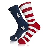 MIOKTUNS American Flag Socks For Men Or Women Middle Socks Star And Stripe Patriotic Freedom Sports socks Day Independence Day-Stars & Stripes
