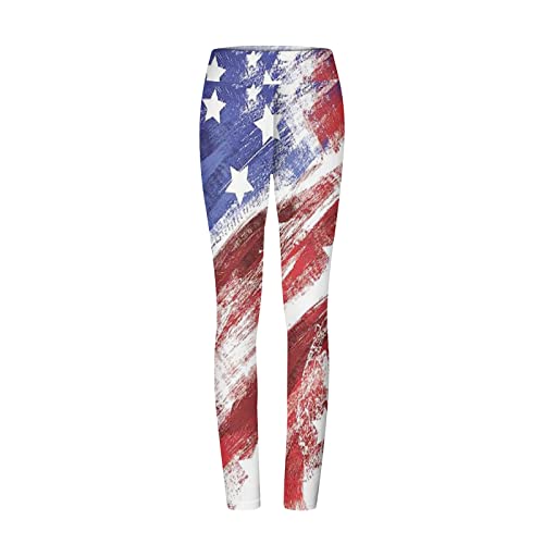 Lmsxct Patriotic Leggings For Women American Flag Print 4Th Of July Outfits Workout Gym Tummy Control High Waisted Yoga Pants Wine #TOP3