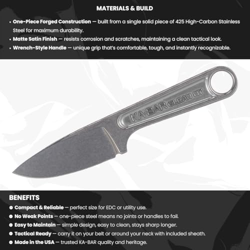 KA-BAR Wrench Fixed Blade, Black, 3 in. by KA-BAR - Image 5