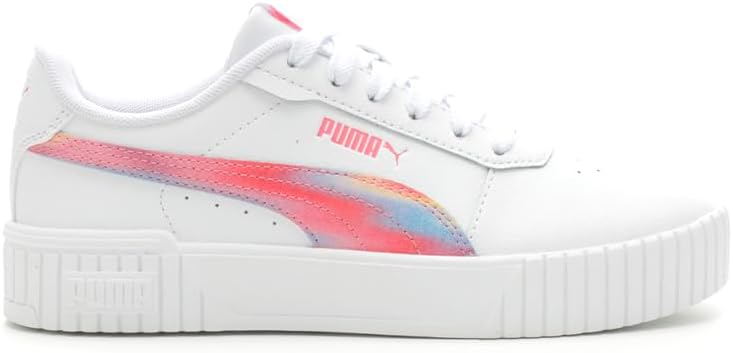 PUMA Kids Girls Carina 2.0 Groovin Lace Up Sneakers Shoes Casual - White - Size 5 M