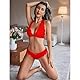 Satohom Damen Dessous Sexy Reizwäsche Set 2-teilig Spitzen Erotisch Unterwäsche BH und Slip Frauen Lingerie Babydoll Dessous Zweiteiliges Neckholder Nachtwäsche Bügellos Rückenfrei Babydoll