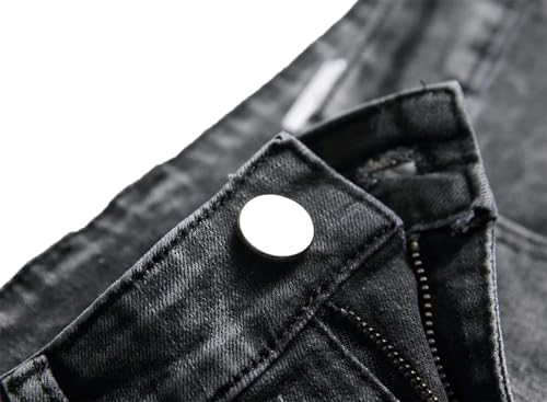 Men Mid Waist Stretch Jeans Vintage Washed Skinny Straight Ankle Length Trousers Folds Denim Pencil Pants3