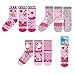 Le fantasie di casa Calzini antiscivolo da bambina Tg 23/26-27/30-31/34 set 3 pezzi Peppa Pig in cotone. (27)