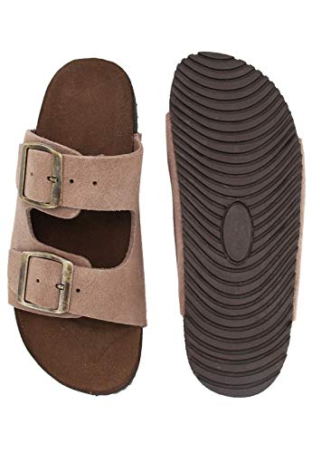 BIRKEN EM COURO SANDIEE CAMURÇA AREIA