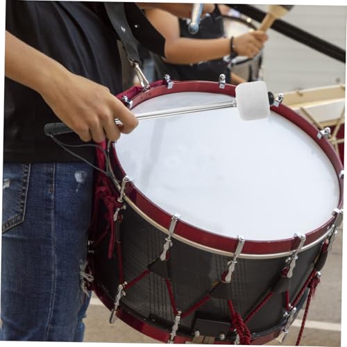 Maza Profesional para Bombo Toddmomy con Cabeza de Fieltro y Mango de Acero Inoxidable de 14 pulgadas para Bandas de Marcha y Percusión miniatura 1