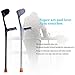 Forearm Crutches Non Slip Adults Telescopic Crutches Open Cuff Crutches Medical Walker Rehabilitation Crutches,Black (Color : Black)