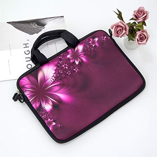 RICHEN 17 inch Laptop Shoulder Bag Carrying Case Computer PC Cover Pouch with Handle Fits 15.6/16/17/17.3/17.4 inch Laptop Notebook (16-17.3 inch, Flowers) by RICHEN - Image 6