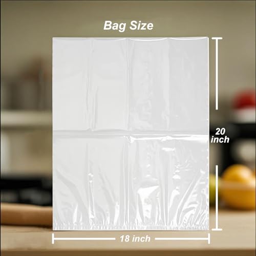 EDYCARX Nylon Turkey Bags 18\" x 20\", 100 Pack, 3 Gallon Multi-Purpose Oven Bags for Cooking Baking & Harvesting, Smell Proof, Oven Cooking Safe - Thumbnail 4
