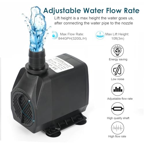 Cascade pour étang et jardin extérieur surélevé en ABS noir