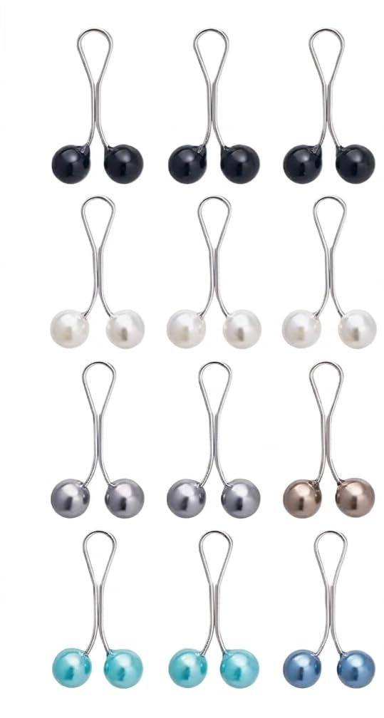 Asthavinayak Impex Wonderful Hijab Pins Clips for Women, Cute Scarf Clip Hijab Pins Pearl Brooch Pins, Headscarf Shawl Scarf Muslim Hijab Scarf Clips Buttons Wedding Dress Decorative Boutonniere (Multi Color)-image-45