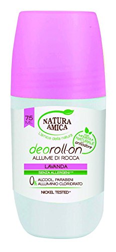 Natura Amica Deodorant Roll-On, parfümierter Körper-Deodorant, mit Rockalarm und Lavendel, 75 ml Cover