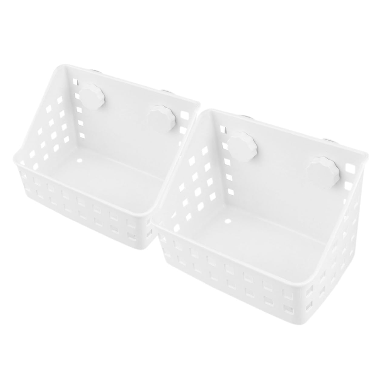 Artibetter Râteliers à Lapins en Plastique Blanc 2 Pièces, Supports à Lapins Lavables pour Cage d'animaux, Maintient Le Foin Propre et Minimise Le Gaspillage