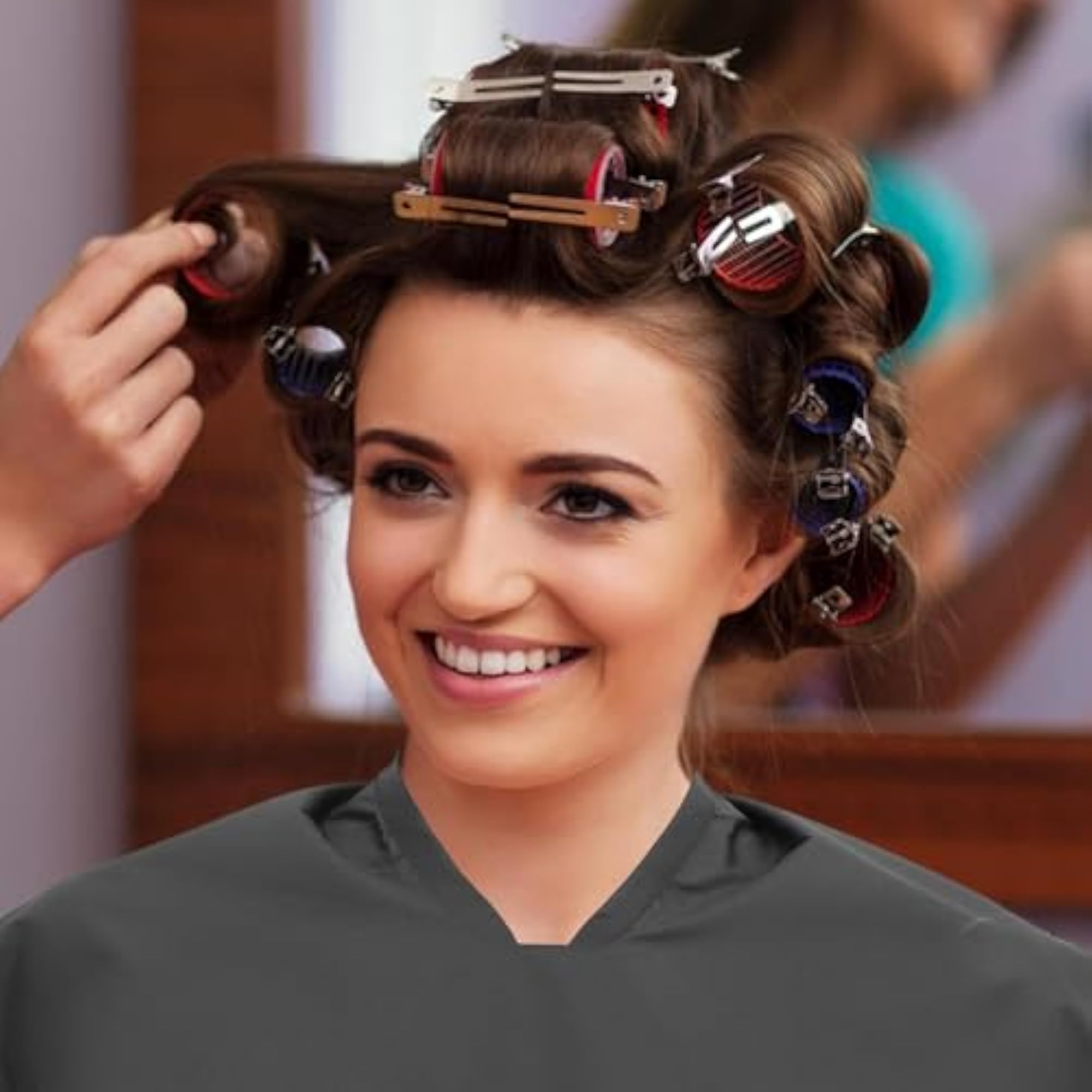 Black Waterproof Salon Hair Cutting Barber Cape, Pack Of 2