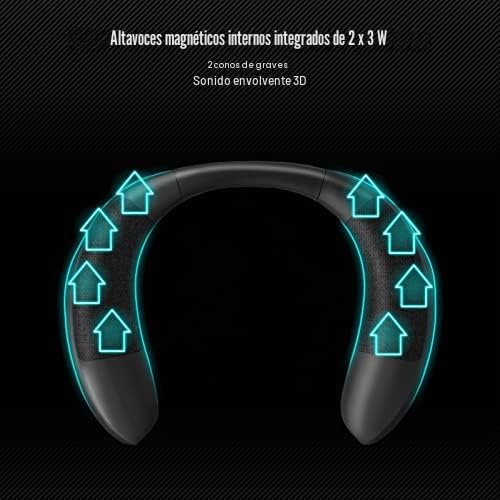 Altavoces Bluetooth con Banda para el Cuello, Altavoz Inalámbrico Ligero Y Portátil, Micrófono con Cancelación de Ruido Integrado, Audio, Tarjeta de Memoria Compatible, para Llama