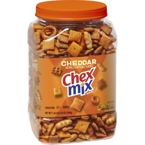 Image of Chex Mix Cheddar Snack Mix, Salty Snacks Tub, 20 oz