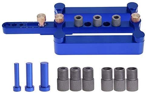 DIY Woodworking Round Wood Tenon Hole Drill Jig Carpenter Punching Locator Drilling Set Hole Puncher Set
