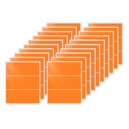4 x 2 po Étiquettes adhésives orange rangement rectangle 60 pièces