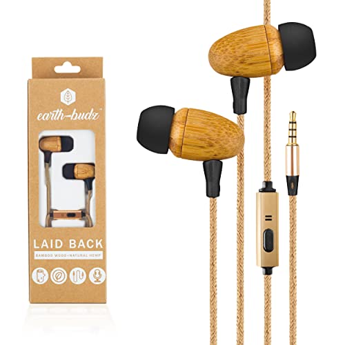 Earth-Budz Wood Earbuds — Hand-Crafted Sustainable Bamboo...