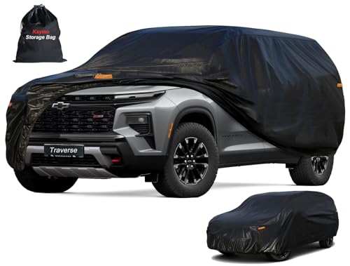 Kayme 7 Layers SUV Car Cover Custom Fit for Chevrolet Chevy Traverse (2009-2025) Waterproof All Weather for Automobiles, Outdoor Full Cover Rain Sun UV Protection.