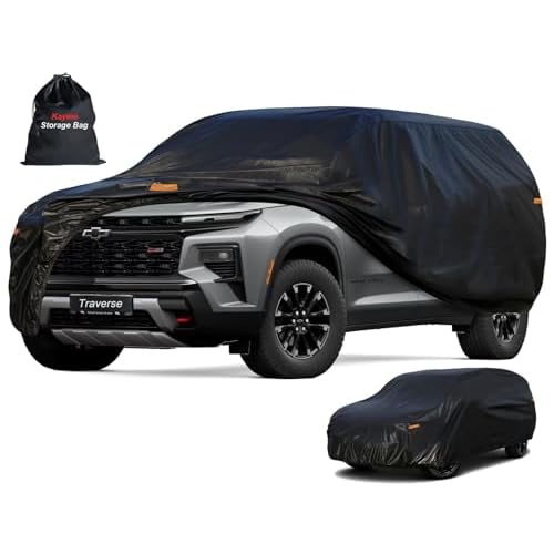 Kayme 7 Layers SUV Car Cover Custom Fit for Chevrolet Chevy Traverse (2009-2025) Waterproof All Weather for Automobiles, Outdoor Full Cover Rain Sun U