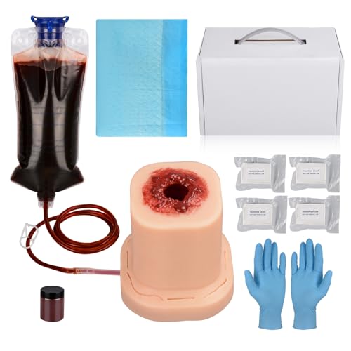 Image of Gunshot Wound Packing Trainer, Stop the Bleeding Training Kit, Bleed Control Kit for Medical Classes - Carrying Case
