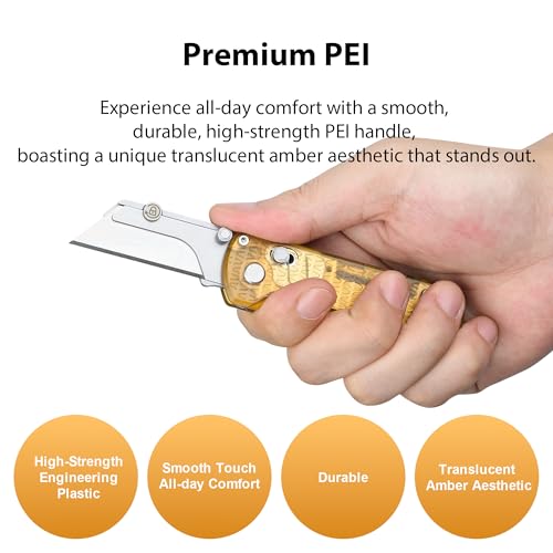 Image of OKNIFE U1 Pro Multitool Folding Utility Knife with Folding Screwdriver, Quick Change Blade, Rail Lock & Pocket Clip for Men Women (PEI)