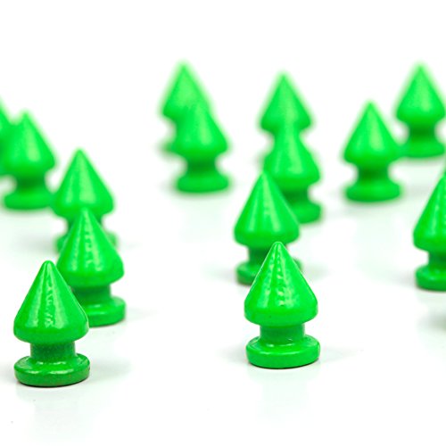 Rubyca 12Mm 100 Sets Metal Tree Spikes And Studs Metallic Screw-Back For Diy Punk Leather-Craft Green #TOP27